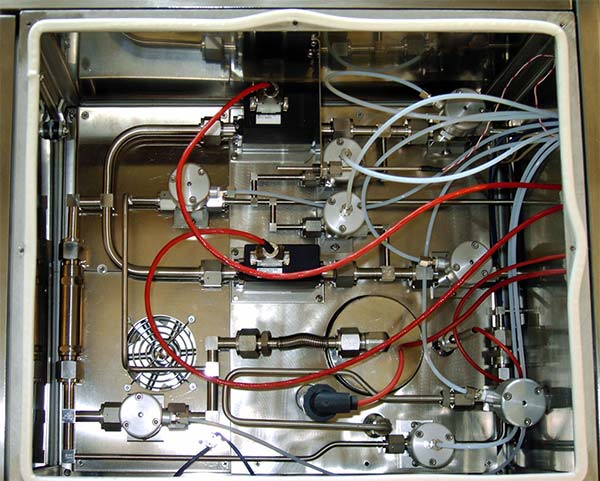 Verdampfersystem für GECl4 mit 2 Dosierstrecken aus einem Verdampfer